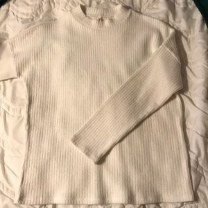 white/cream colored high neck sweater